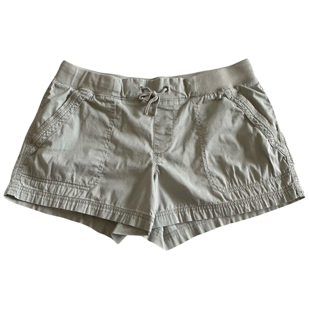 Natural Reflections Women's Drawstring Cotton Casual Shorts - 12 - Khaki/ Tan